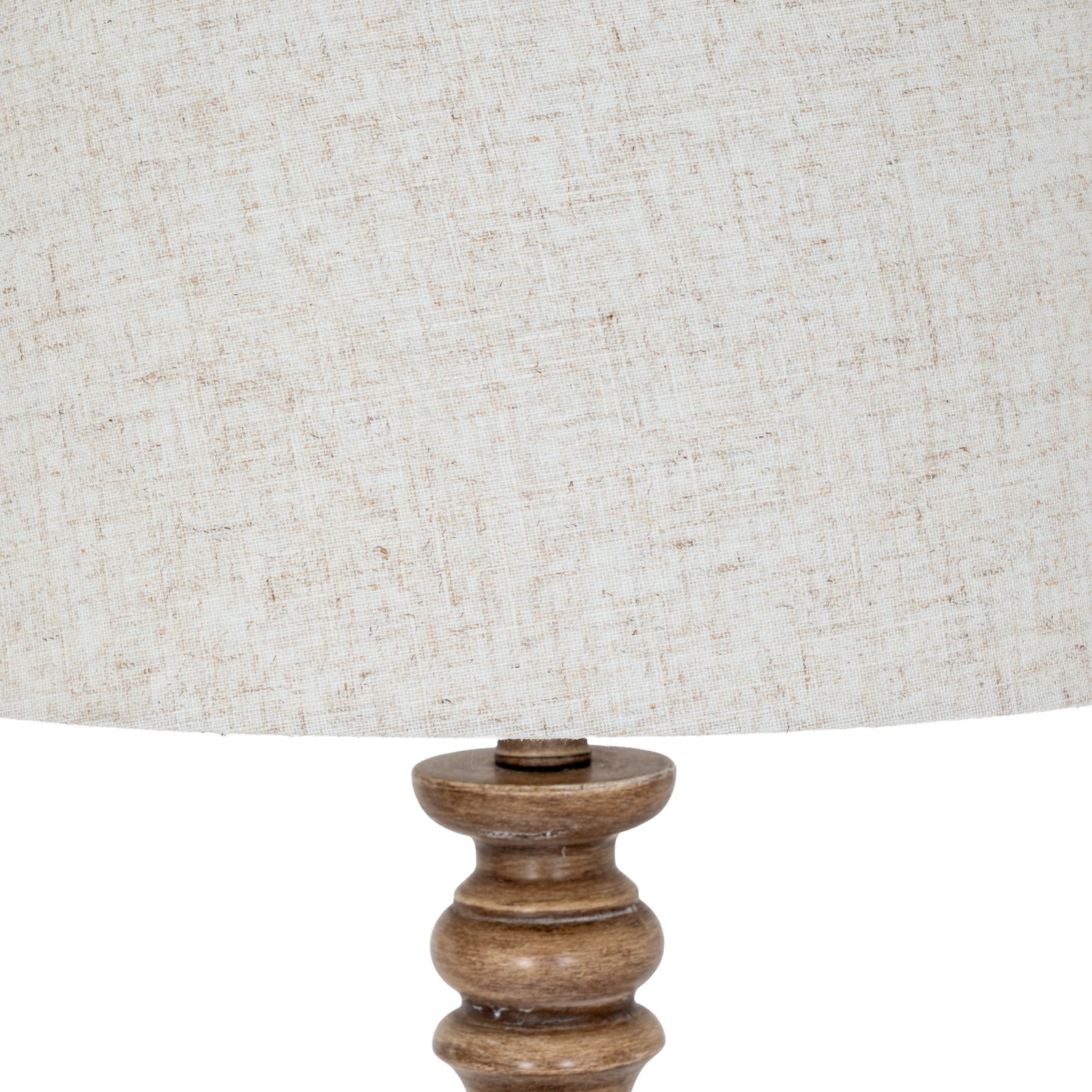 Seraphia Floor Lamp – Tall Neutral Linen Shade with Edged Detail - 154cm