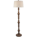Seraphia Floor Lamp – Tall Neutral Linen Shade with Edged Detail - 154cm