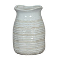 Tava Medium Hewn Vase – Textured Ceramic Vase with Organic Finish