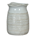 Tava Cylinder Hewn Vase – Textured Cylindrical Ceramic Vase