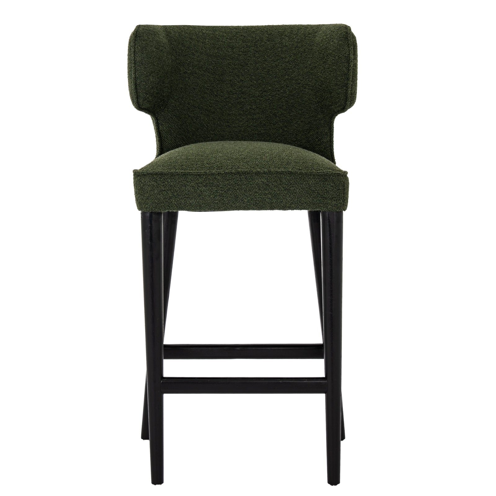 Avia Moss Barstool – Textured Green Upholstered Kitchen Stool