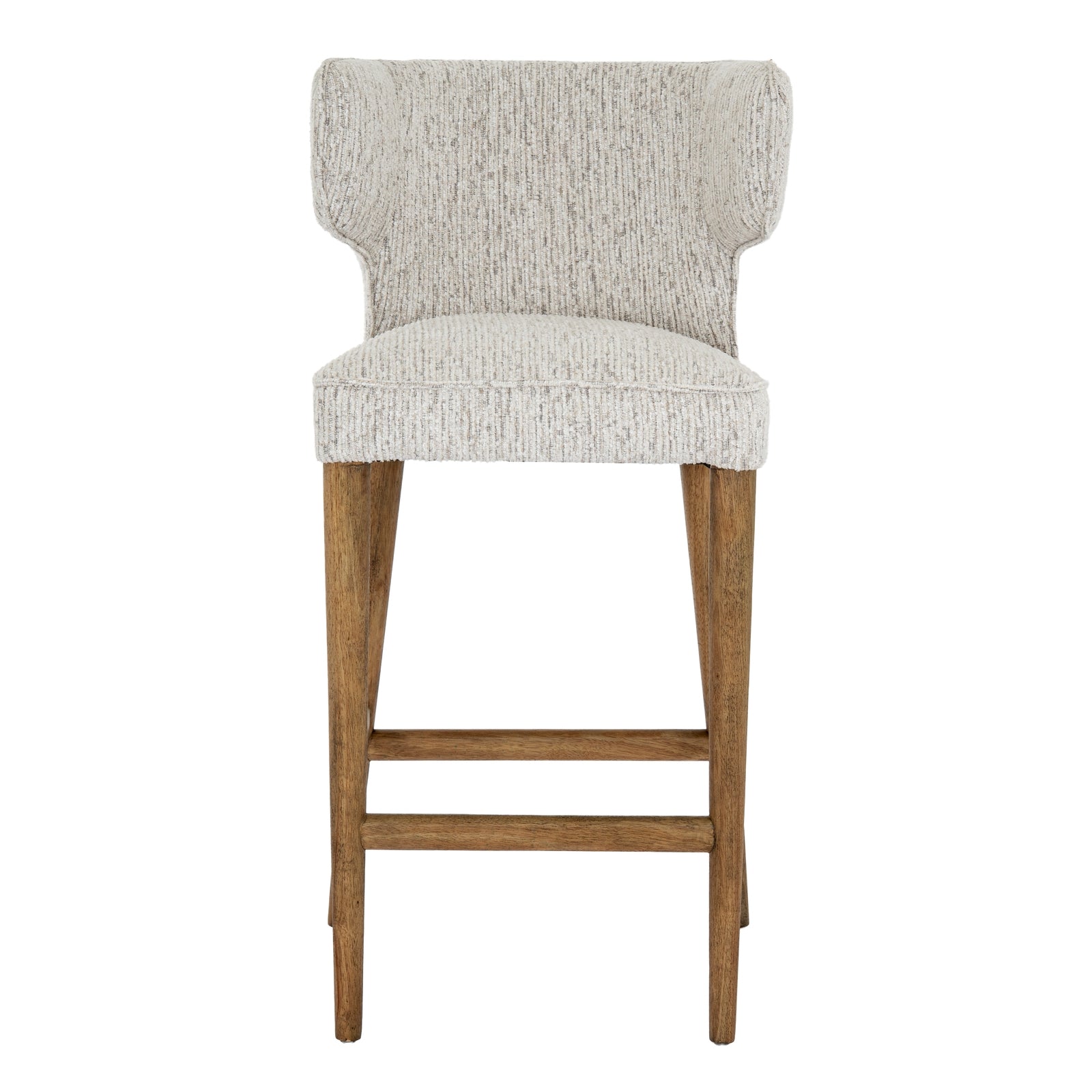 Avia Mist Barstool – Soft Upholstered Neutral Grey Seat