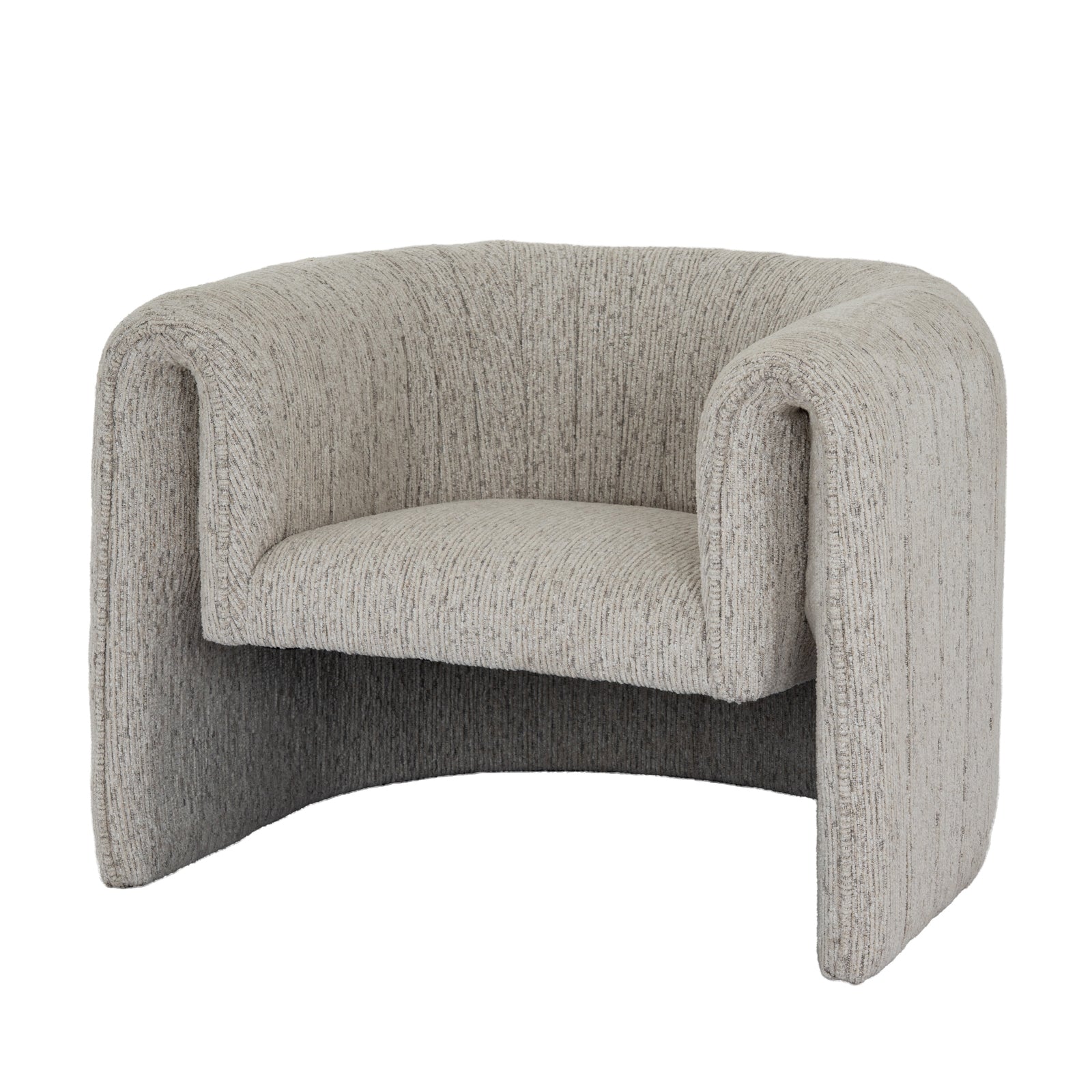Avia Mist Armchair – Soft Textured Fabric in Neutral Grey