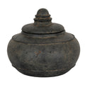 Dusk Large Pot With Lid - 25cm Minimalist Textured Storage Jar