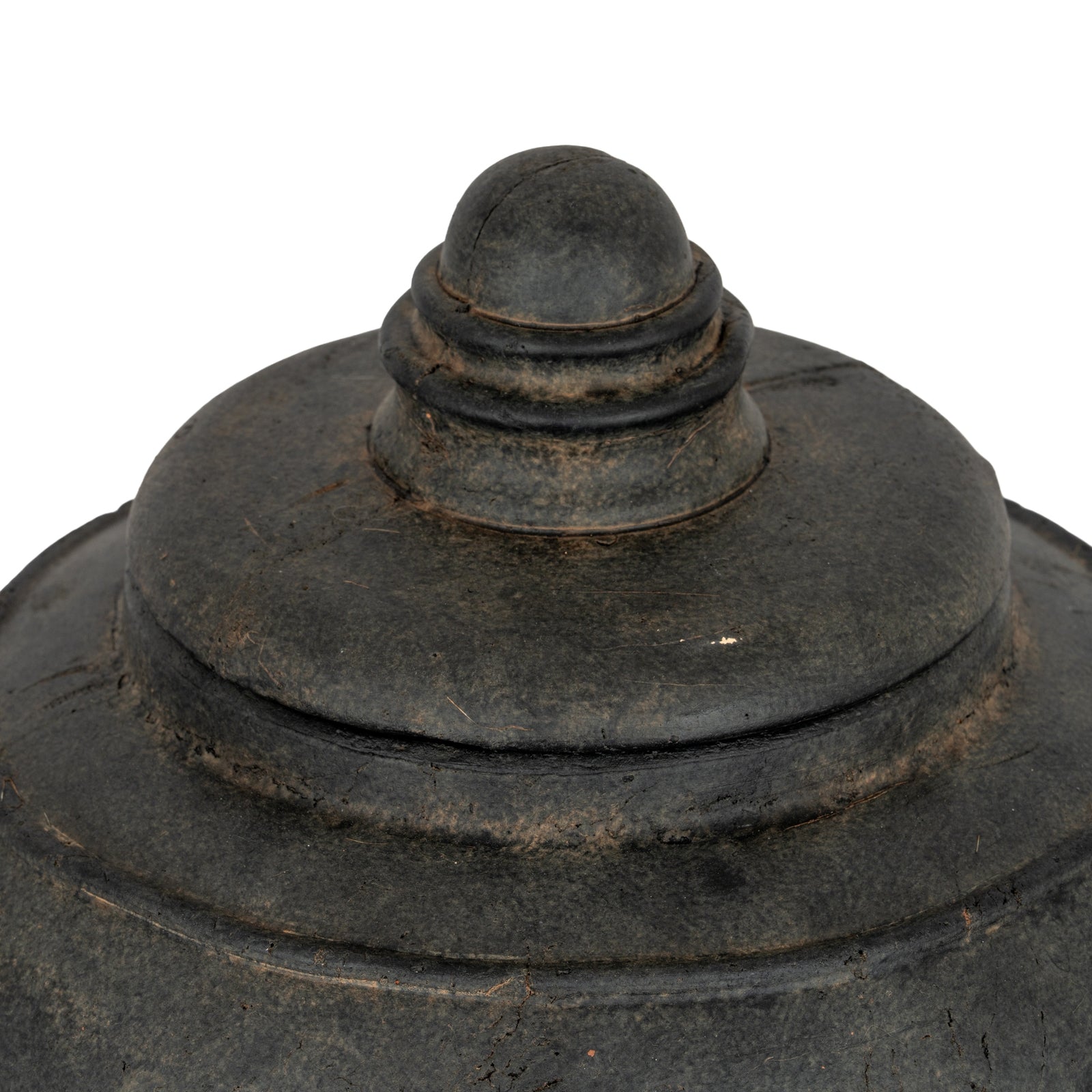 Dusk Medium Pot With Lid - 20cm Minimalist Textured Storage Jar
