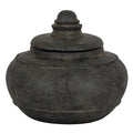 Dusk Medium Pot With Lid - 20cm Minimalist Textured Storage Jar
