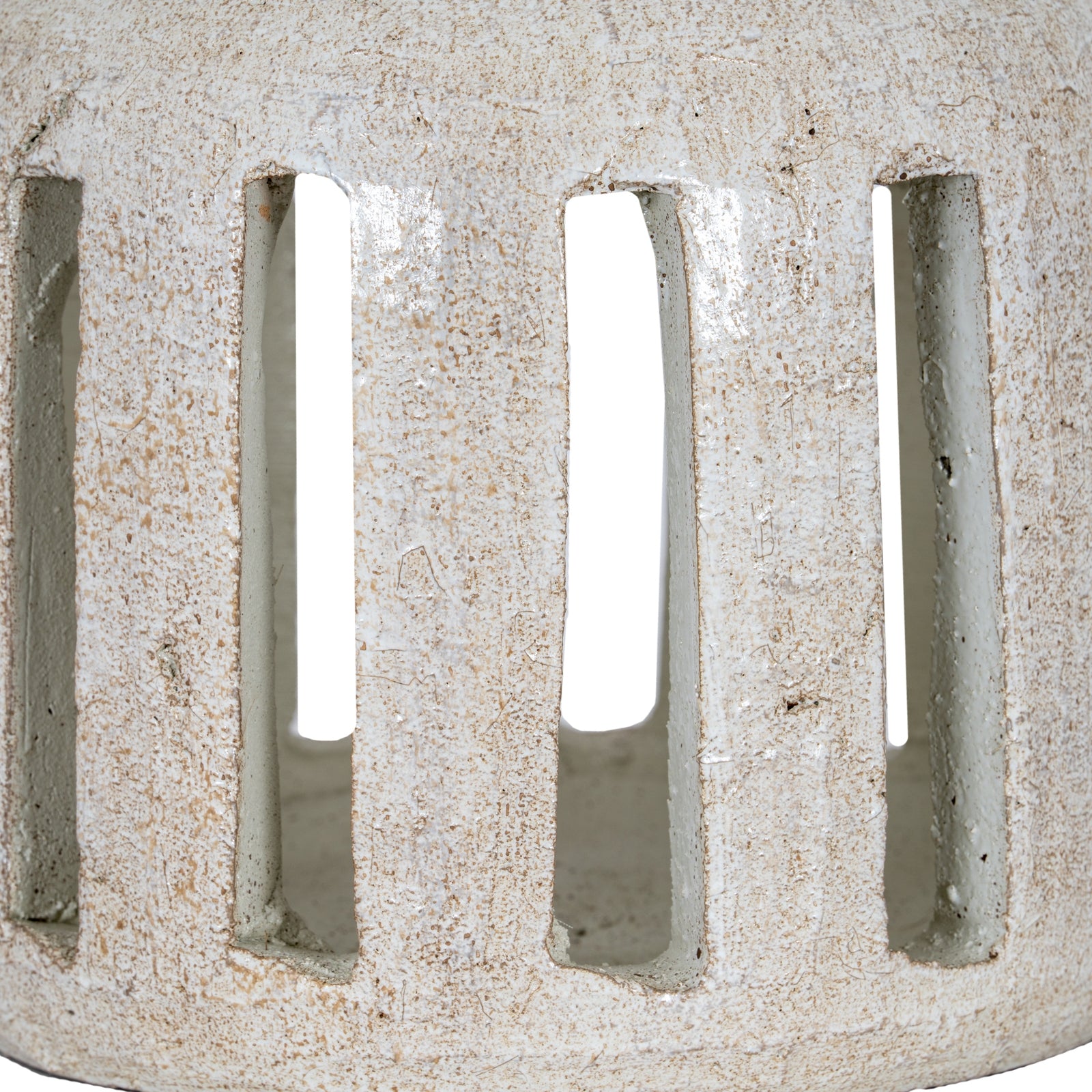 Tarn Collection Large Ceramic Candle Holder | Rustic Industrial Pillar Centerpiece
