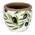 Verdal Olive Small Ceramic Planter – White, 15cm