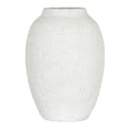 Ashen Large Tall White Ceramic Vase - 35cm Textured Matte Floor Vase