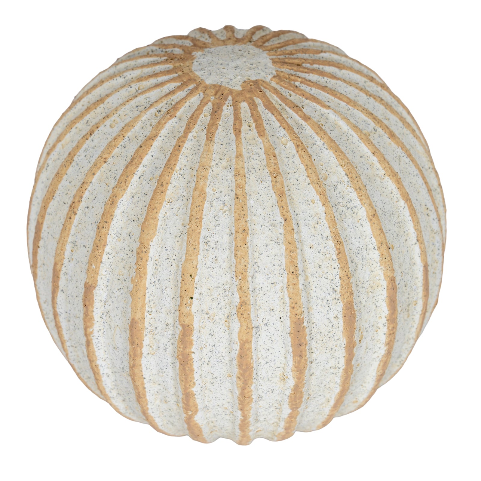 Grove Medium Decorative Ball- 15cm Ribbed Sculptural Accent