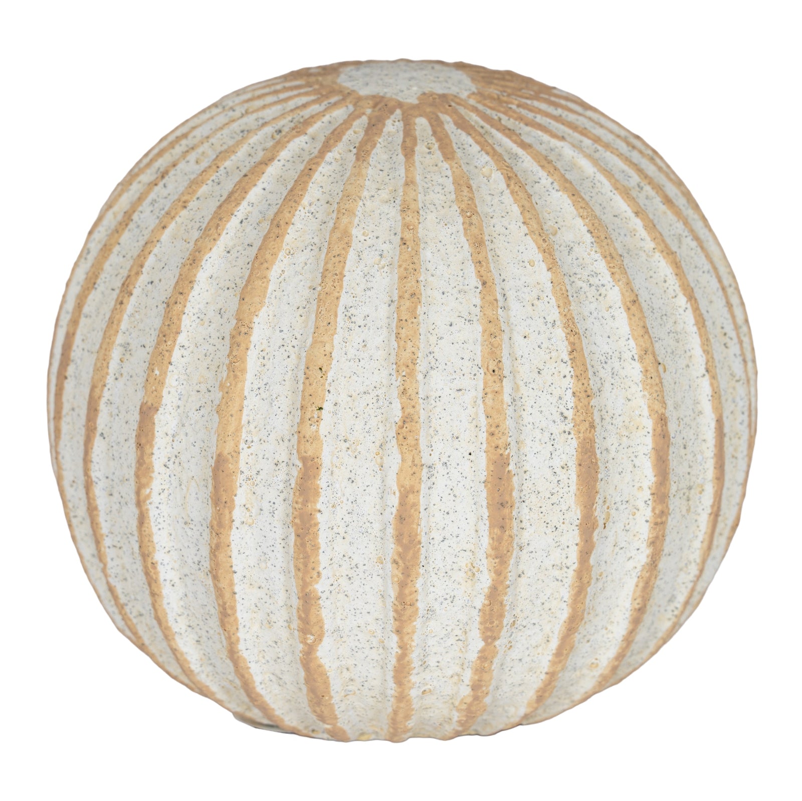 Grove Medium Decorative Ball- 15cm Ribbed Sculptural Accent