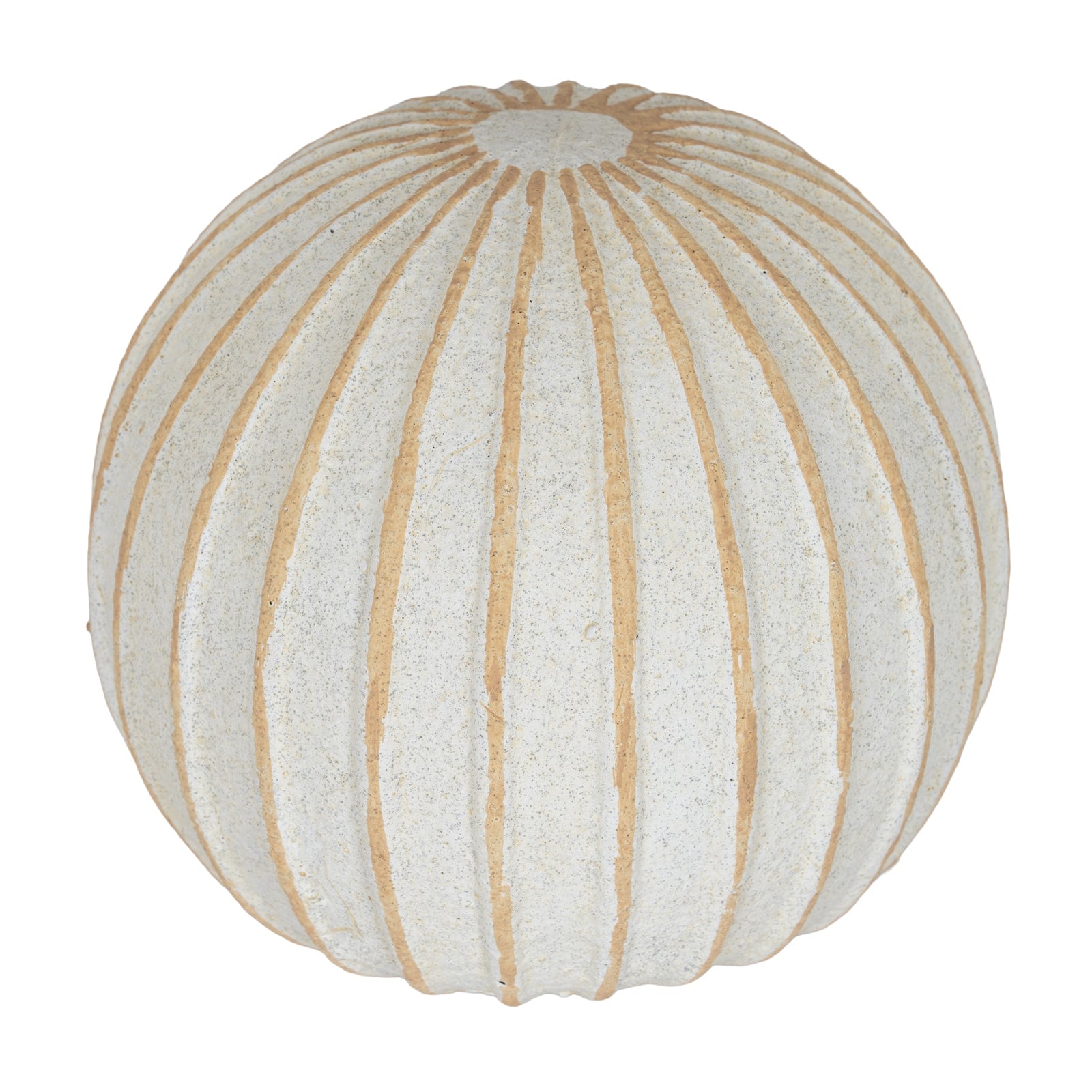 Grove Small Decorative Ball - Ceramic – 10cm - White & Cream