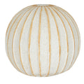 Grove Small Decorative Ball - Ceramic – 10cm - White & Cream