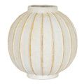 Grove Large Globe Ceramic Vase – 30cm - White & Cream