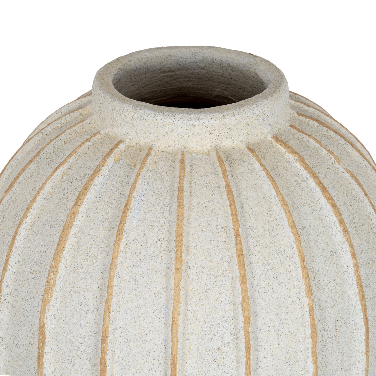 Grove Globe Ceramic Vase – White, 25cm