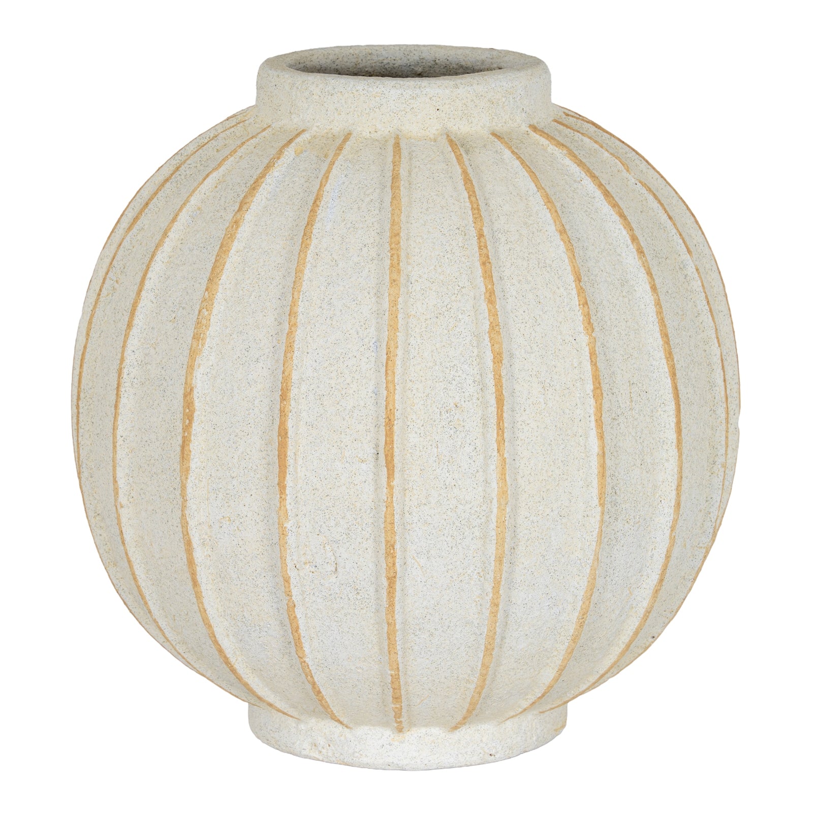 Grove Globe Ceramic Vase – White, 25cm