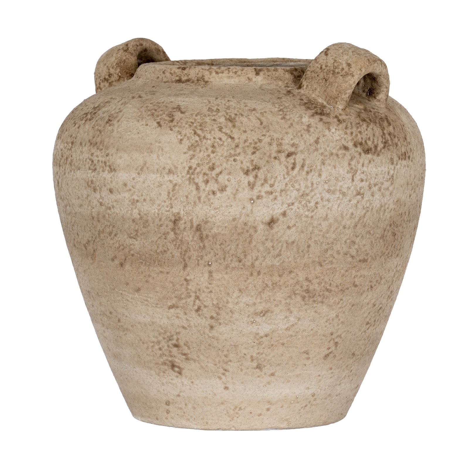 Terra Medium Ceramic Urn Vase with Handles – Brown, 29cm