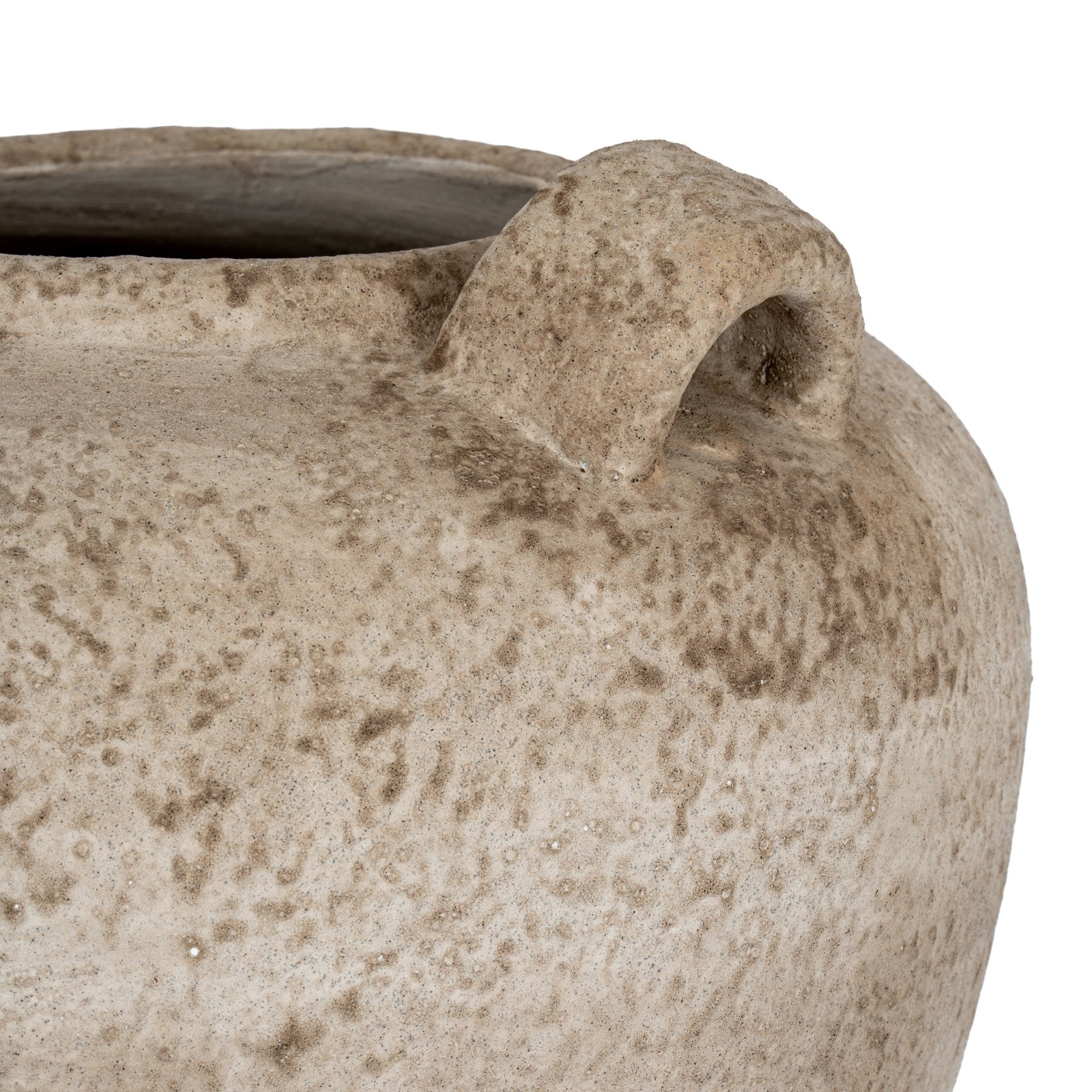 Terra Medium Ceramic Urn Vase with Handles – Brown, 29cm