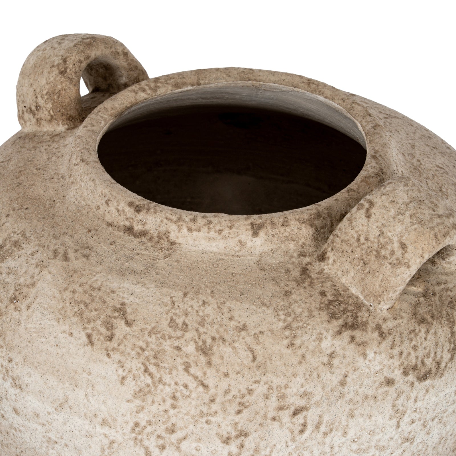 Terra Medium Ceramic Urn Vase with Handles – Brown, 29cm