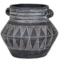 Etched Collection Tall Pot With Handle - Textured Stoneware Serving Pot
