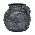 Etched Collection Jug - Black Ceramic Textured Vase & Pitcher