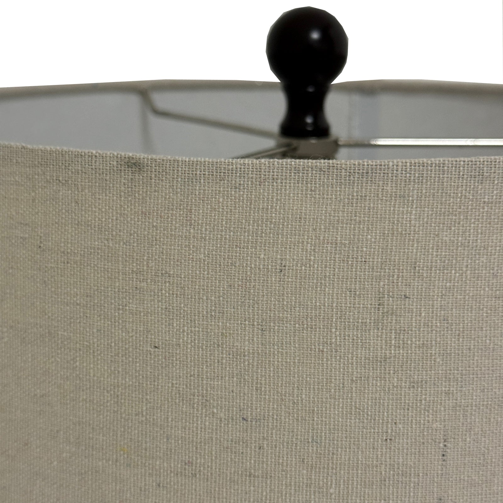 Sepia Shadows Squat Brown Table Lamp with Linen Shade – 56cm