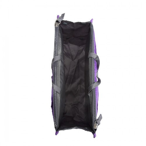 Miss Lulu Folding Nylon Handbag Organiser - Purple
