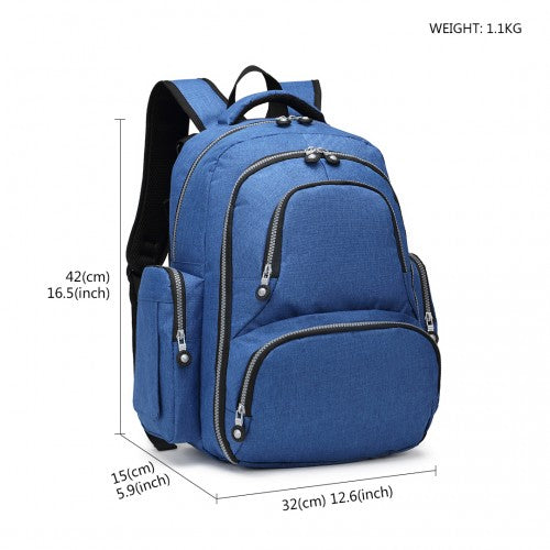 Kono Large Capacity Multi Function Baby Diaper Backpack - Blue