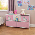 Unicorn 5 Drawer Storage Chest – Kids Magical Toy Organiser with 2 Drawer Sizes