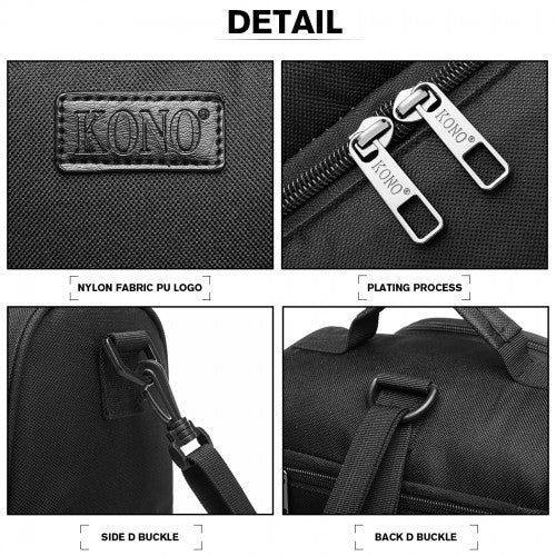 KONO INSULATED COOL BAG FAMILY LUNCH BOX - BLACK