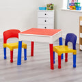 Kids 5-in-1 Activity Table and Two Chairs Set – Reversible, Sand & Water Play