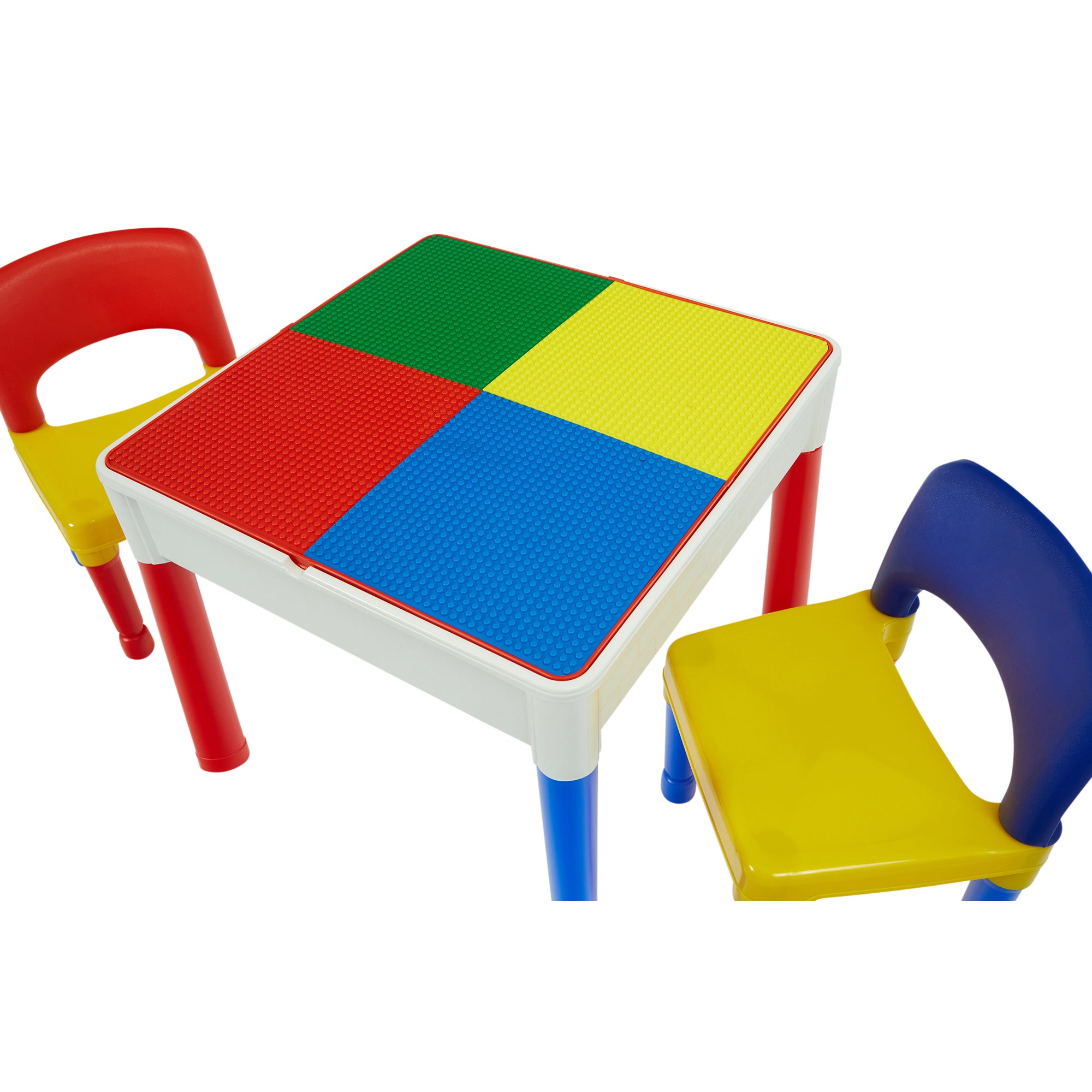 Kids 5-in-1 Activity Table and Two Chairs Set – Reversible, Sand & Water Play