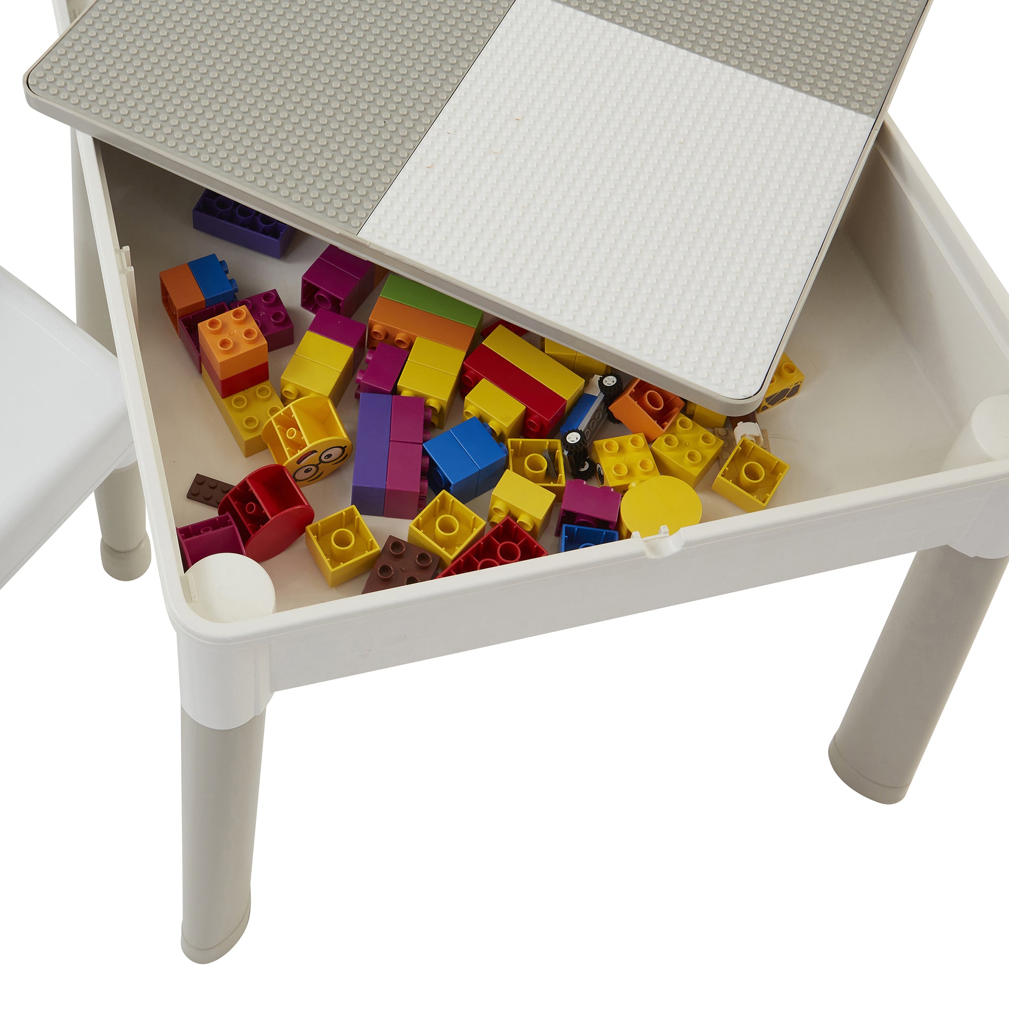 5-in-1 Kids Activity Play Table & Chair Set – Reversible Construction, Sand & Water Play