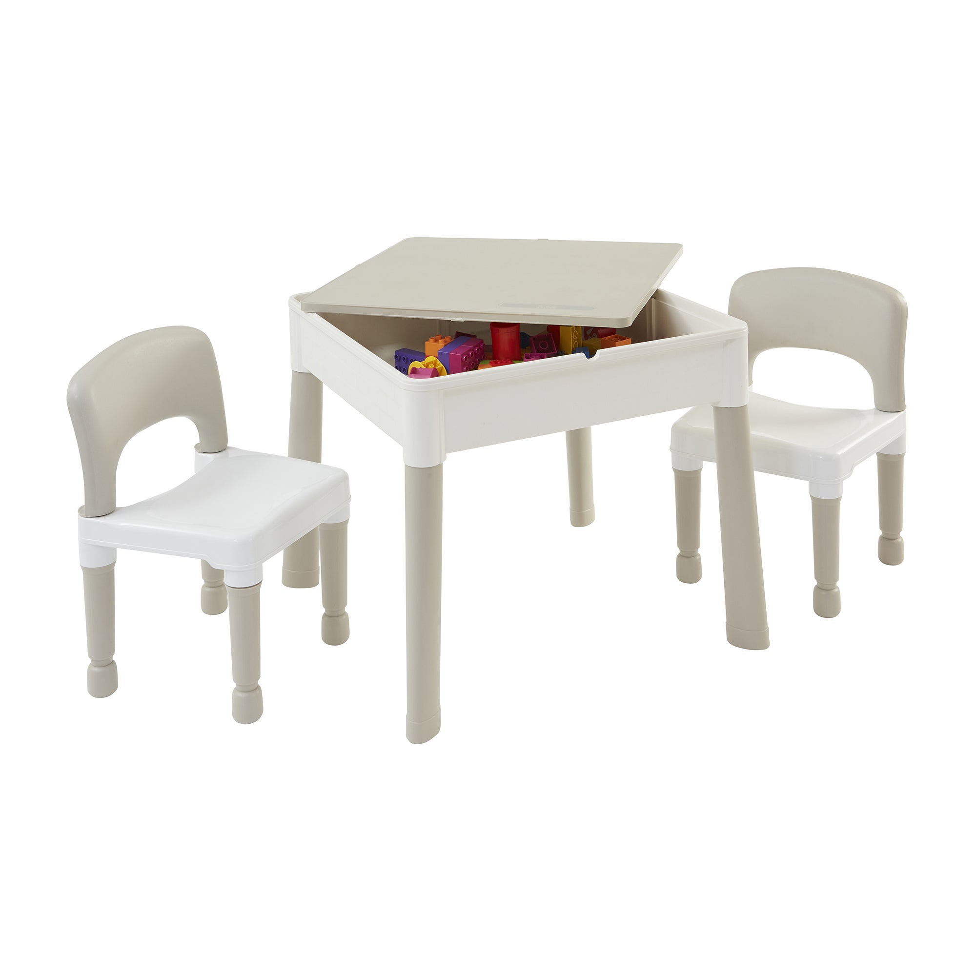 5-in-1 Kids Activity Play Table & Chair Set – Reversible Construction, Sand & Water Play