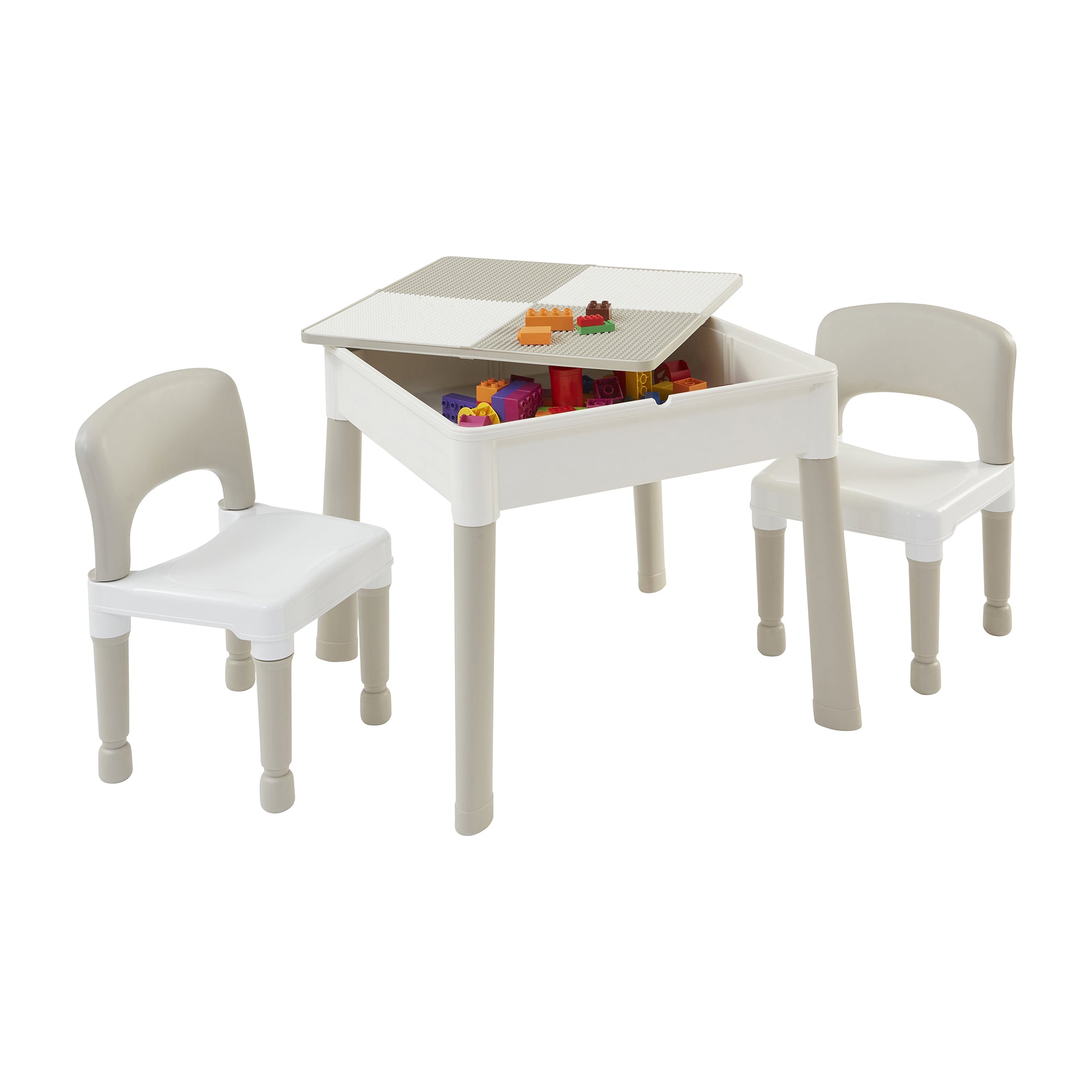 5-in-1 Kids Activity Play Table & Chair Set – Reversible Construction, Sand & Water Play