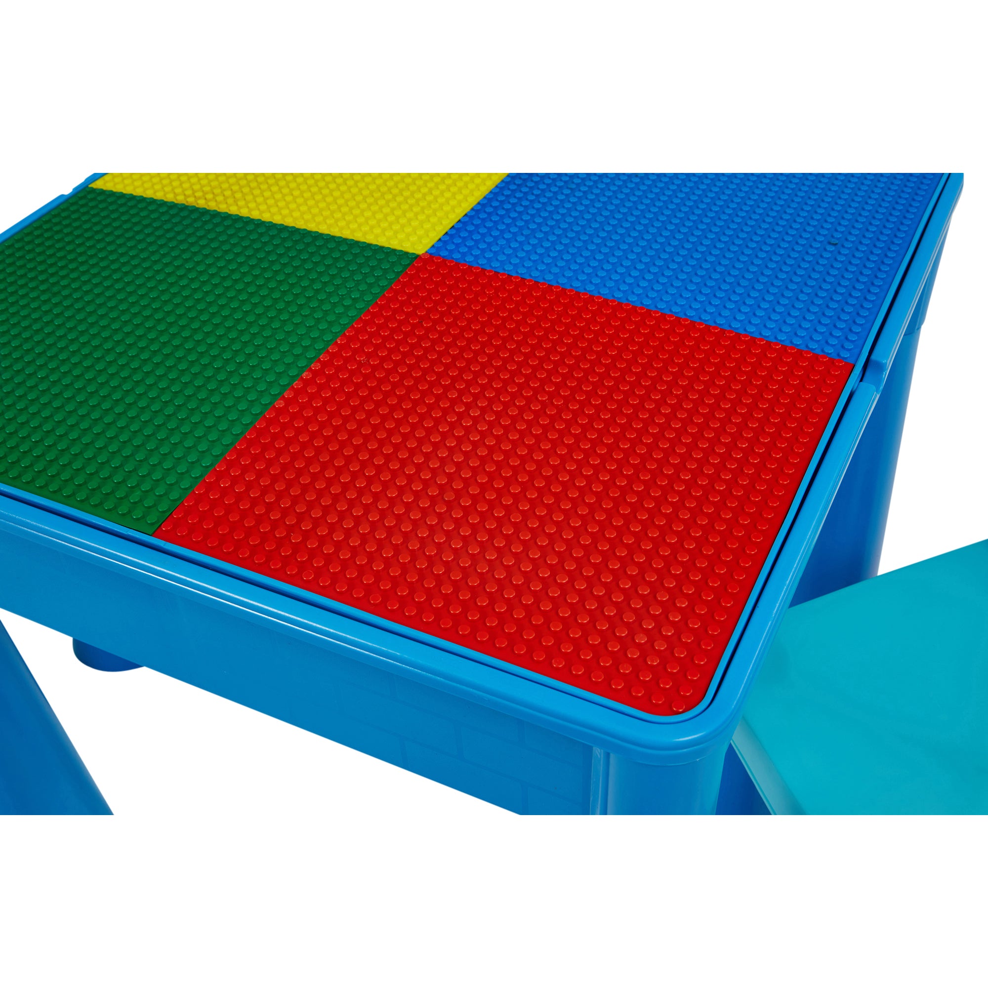 Kids 5-in-1 Activity Table & 2 Chairs Set – Reversible Construction, Sand & Water Play