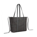 MISS LULU LEATHER LOOK TWO WAY TOTE SHOULDER BAG - GREY