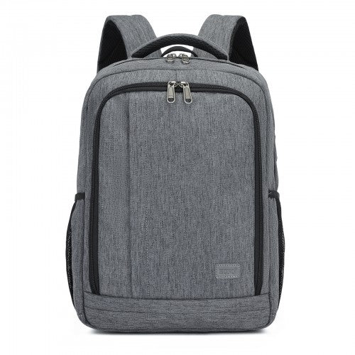 Kono Commuter Laptop Backpack with USB & Type-C Port, Anti-Theft Pocket, Organised Storage - Grey