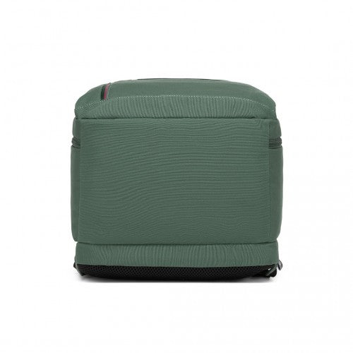 Kono 20L Cabin Backpack with Red Trim for 15.6" Laptop - Water-Resistant Travel Daypack with Luggage Strap - Green