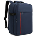 Kono 20L Cabin Backpack with Red Trim for 15.6" Laptop - Water-Resistant Travel Daypack with Luggage Strap - Navy