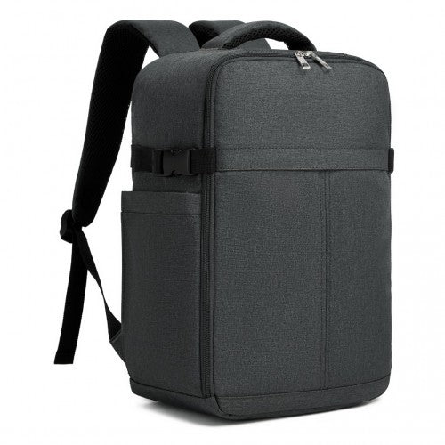 Kono Urban Smart 15L Carry-On Backpack with Luggage Strap - Ideal for Travel, Work & Daily Commute - Dark Grey