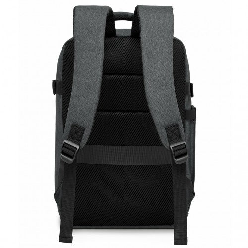 Kono Urban Smart 15L Carry-On Backpack with Luggage Strap - Ideal for Travel, Work & Daily Commute - Dark Grey