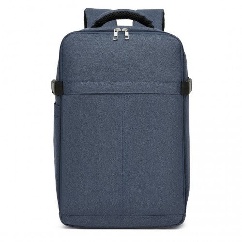 Kono Urban Smart 15L Carry-On Backpack with Luggage Strap - Ideal for Travel, Work & Daily Commute - Navy