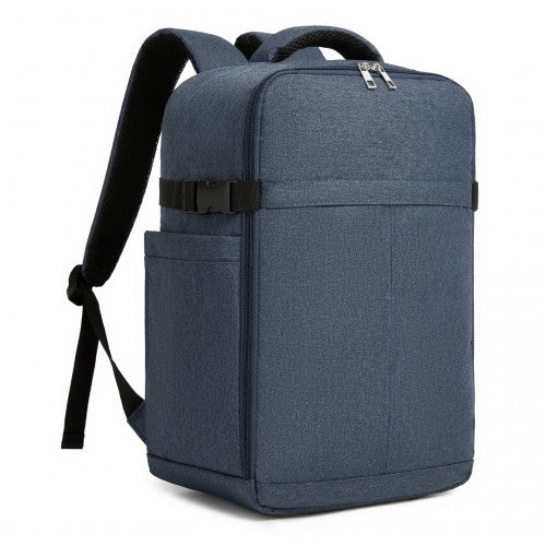 Kono Urban Smart 15L Carry-On Backpack with Luggage Strap - Ideal for Travel, Work & Daily Commute - Navy