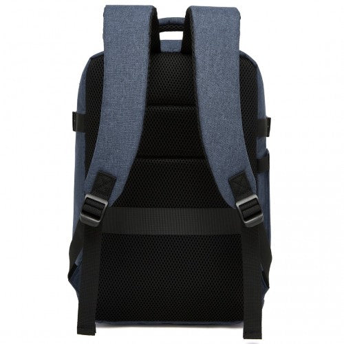 Kono Urban Smart 15L Carry-On Backpack with Luggage Strap - Ideal for Travel, Work & Daily Commute - Navy