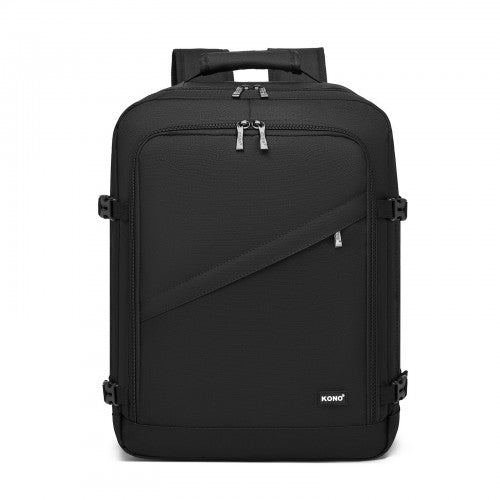 Kono Multi-purpose Business Medium-sized Backpack-Fits 15.6" Laptop, Ideal for Work, Travel & Daily Commute - Black