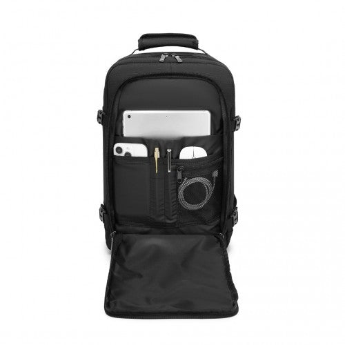 Kono Multi-purpose Business Carry-On Backpack-Fits 15.6" Laptop, Ideal for Work, Travel & Daily Commute - Black