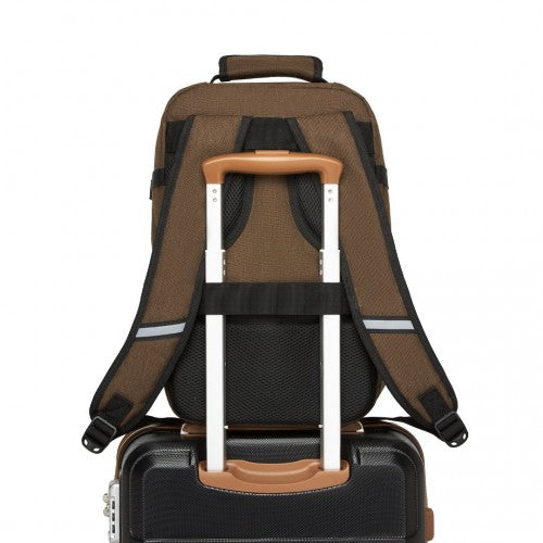 Kono Multi-purpose Business Carry-On Backpack-Fits 15.6" Laptop, Ideal for Work, Travel & Daily Commute - Brown