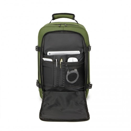 Kono Multi-purpose Business Carry-On Backpack-Fits 15.6" Laptop, Ideal for Work, Travel & Daily Commute - Green