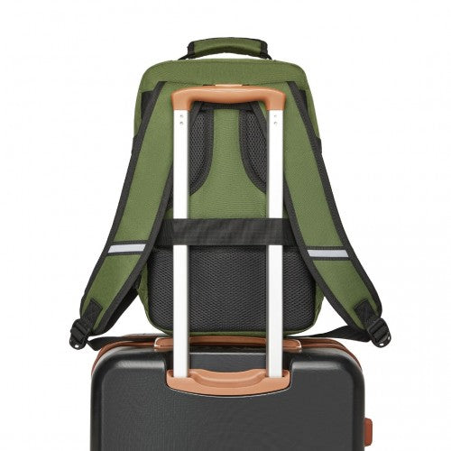 Kono Multi-purpose Business Carry-On Backpack-Fits 15.6" Laptop, Ideal for Work, Travel & Daily Commute - Green